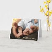 ベビー足 カード (黄色い花)