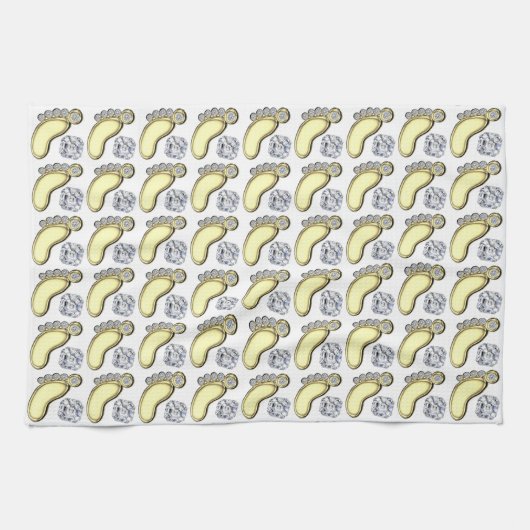 ベビー足 キッチンタオル (横)