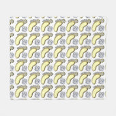 ベビー足 フリースブランケット (正面(横))