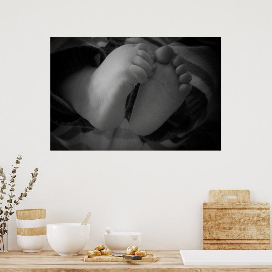 ベビー足 ポスター (キッチン)