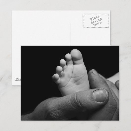 ベビー足 ポストカード (正面/裏面)