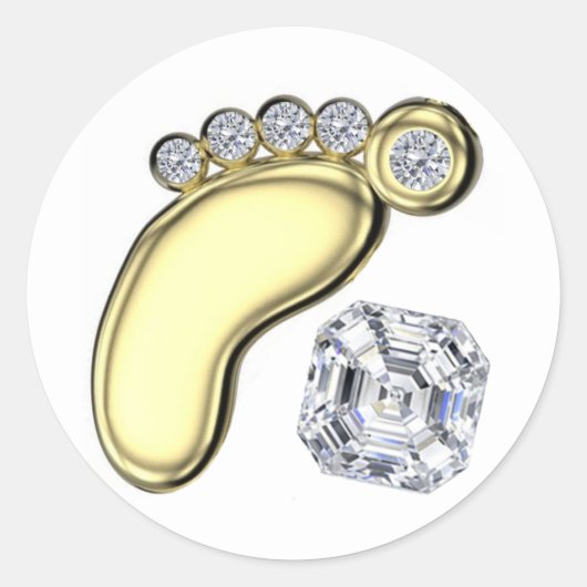 ベビー足 ラウンドシール (正面)