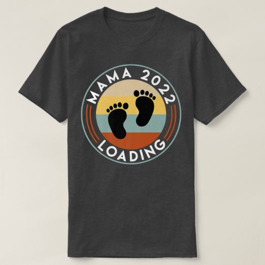 ベビー足epectantママ2022妊娠妊娠 tシャツ (デザイン正面)