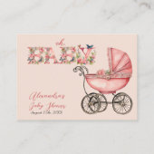 ベビー車女の子のベビー エンクロージャーカード (裏面)