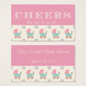 ベビー車用ベビーシャワー飲料チケット (正面&裏面)