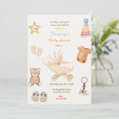 ベビー車用ベビーシャワー 招待状 (スタンド正面)