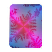 ベビー輝くブルーのピンクの雪片 マグネット (縦)