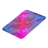 ベビー輝くブルーのピンクの雪片 マグネット (左側)