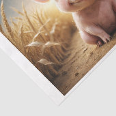 ベビー農園動物：かわいい小さなピンクの豚 薄葉紙 (詳細)