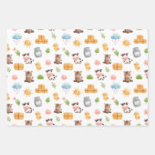 ベビー農畜類ラッピング紙収集 ラッピングペーパーシート (正面2)