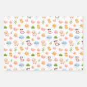 ベビー農畜類ラッピング紙収集 ラッピングペーパーシート (正面)