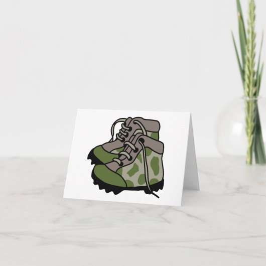 ベビー迷彩柄ブーツ サンキューカード (正面)