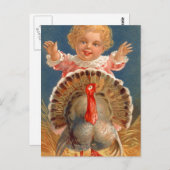 ベビー追跡トムターキーヴィンテージはがき ポストカード (正面/裏面)