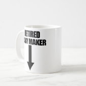 ベビー退職したメーカー矢印メンズ血管切除術ギフト コーヒーマグカップ (正面左)