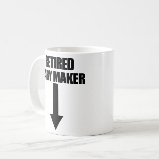 ベビー退職したメーカー矢印メンズ血管切除術ギフト コーヒーマグカップ (正面左)
