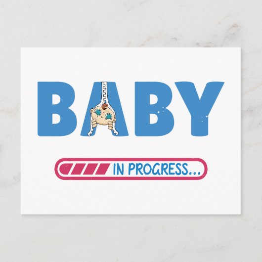 ベビー進行中の名刺 ポストカード (正面)