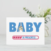 ベビー進行中の名刺 招待状 (スタンド正面)