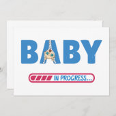 ベビー進行中の名刺 招待状 (正面/裏面)