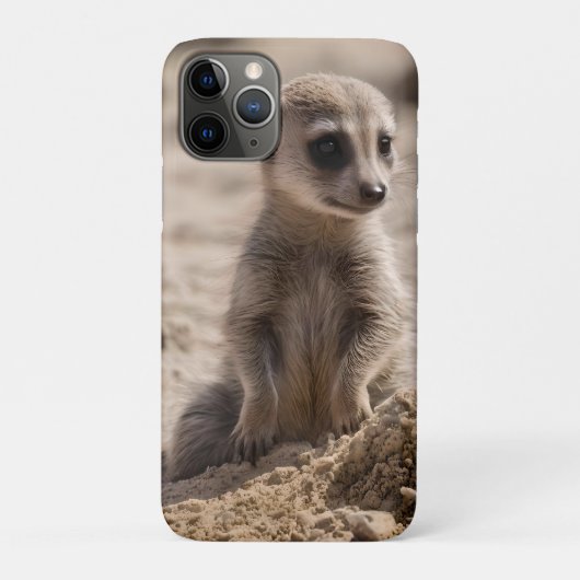 ベビー遊のマーカットが砂の中に Case-Mate iPhoneケース (裏)