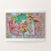 ベビー遊の子とジャグリングのカップケーキ ジグソーパズル (横)