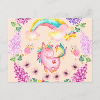 ベビー遊ユニコーンの庭数々の製品 ポストカード