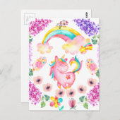ベビー遊ユニコーンの庭数々の製品 ポストカード (正面/裏面)