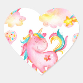 ベビー遊ユニコーンユニークの贈り物 ハートシール