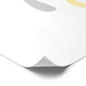 ベビー部屋の壁アート ナンバー ブルー 男の子 ポスター (角)