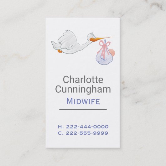 ベビー配達テーマのカスタムな名刺 名刺 (正面)