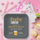 ベビー醸造カップルのビールベビーシャワー ペーパープレート (パーティー)