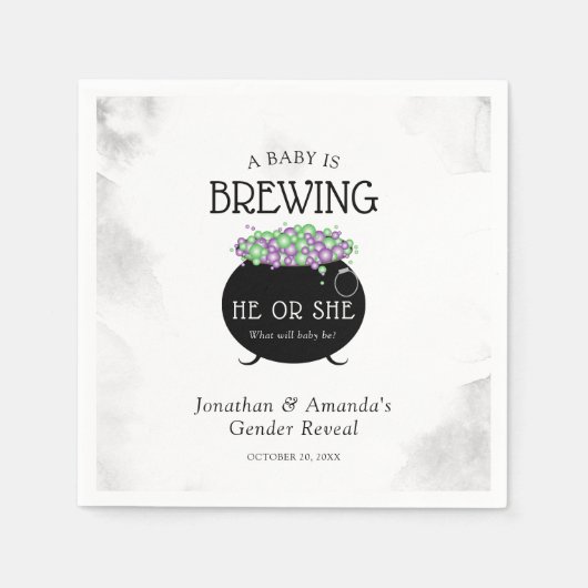 ベビー醸造ハロウィンジェンダーの暴露 スタンダードカクテルナプキン (正面)