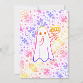 ベビー醸造ハロウィーンウィッチカストロンベイビーシャワー 招待状 (裏面)