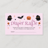 ベビー醸造ハロウィーン赤ちゃんシャワーおむつラッフル エンクロージャーカード (正面)
