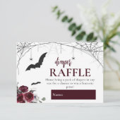 ベビー醸造ハロウィーン赤ちゃんシャワーおむつラッフル エンクロージャーカード (スタンド正面)