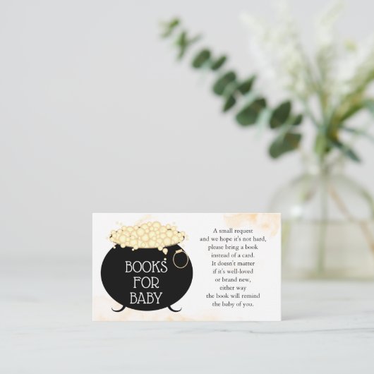 ベビー醸造ハロウィーン赤ちゃんシャワー用の本 エンクロージャーカード (スタンド正面)