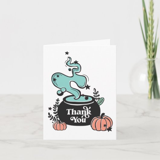 ベビー醸造ハロウィーン赤ちゃんシャワー サンキューカード (正面)