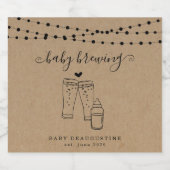 ベビー醸造ビールカップルの赤ちゃんシャワー ビールラベル