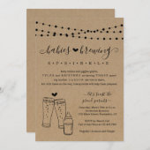 ベビー醸造ビールスプレー – ツイントリプレットマルチ 招待状 (正面/裏面)