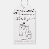 ベビー醸造ビールトーストありがとう – 素朴 Kraft ギフトタグ (裏面)