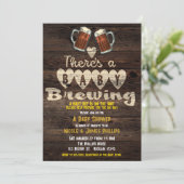 ベビー醸造ビール応援ダディートゥーカップルシャワー 招待状 (スタンド正面)