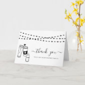 ベビー醸造ビール&ベビーボトルトーストサンキューCa カード (黄色い花)