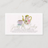 ベビー醸造ピンクのフローラTeaset本ベビー エンクロージャーカード (正面)