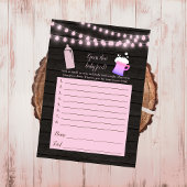 ベビー醸造ピンク推測ベビー食品シャワーゲーム 招待状