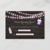 ベビー醸造ピンク推量ゲーム赤ちゃんシャワー エンクロージャーカード (正面)