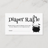ベビー醸造ベビシャワーハロウィンおむつラッフル エンクロージャーカード (正面)
