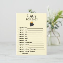 ベビー醸造ベビーシャワーの願い エンクロージャーカード