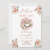 ベビー醸造ベビーシャワーガール招待 招待状 (正面)