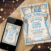 ベビー醸造ベビーシャワー招待状 招待状