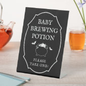 ベビー醸造ポションハロウィーンベビーシャワーの好意 台座サイン (インサイチュ)