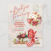 ベビー醸造ヴィンテージレトロ紅茶パーティーレッド水玉模様 チラシ (正面)